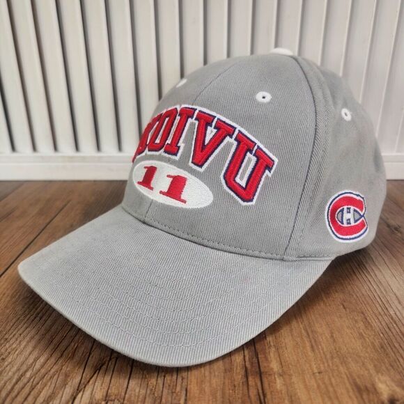 PUMA Montreal Canadiens Saku Koivu #11 Strapback Hat Cap Gray Canvas Ice Hockey - Picture 1 of 11